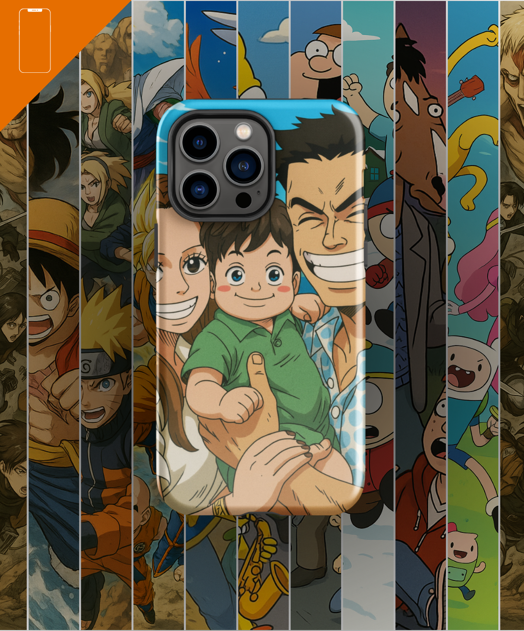 Portrait Cover iPhone 16/16 pro/ 16 pro max  - Inspired by Anime/Series