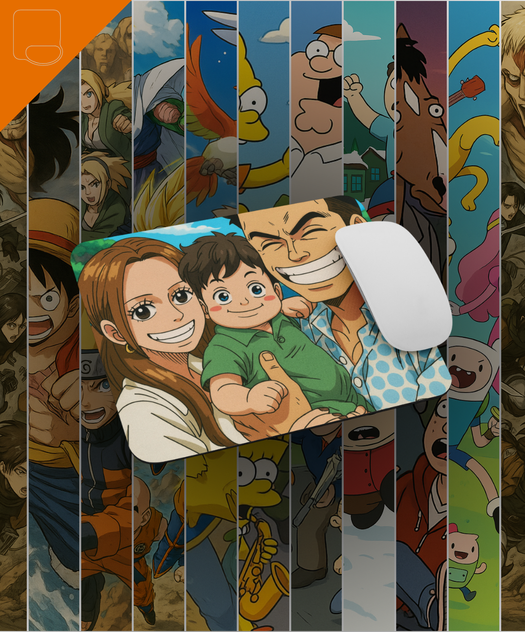 Portrait Mouse Pad 8.7"x7.1"  - Inspired by Anime/Series